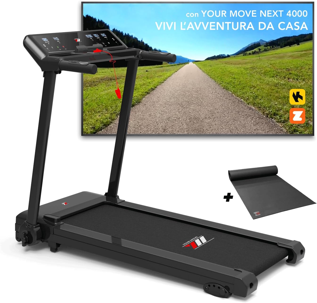 M Tapis Roulant Elettrico Pieghevole 14 km/h